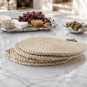 Arthur Court Grape Grape Twisted Seagrass Placemats - set of 4