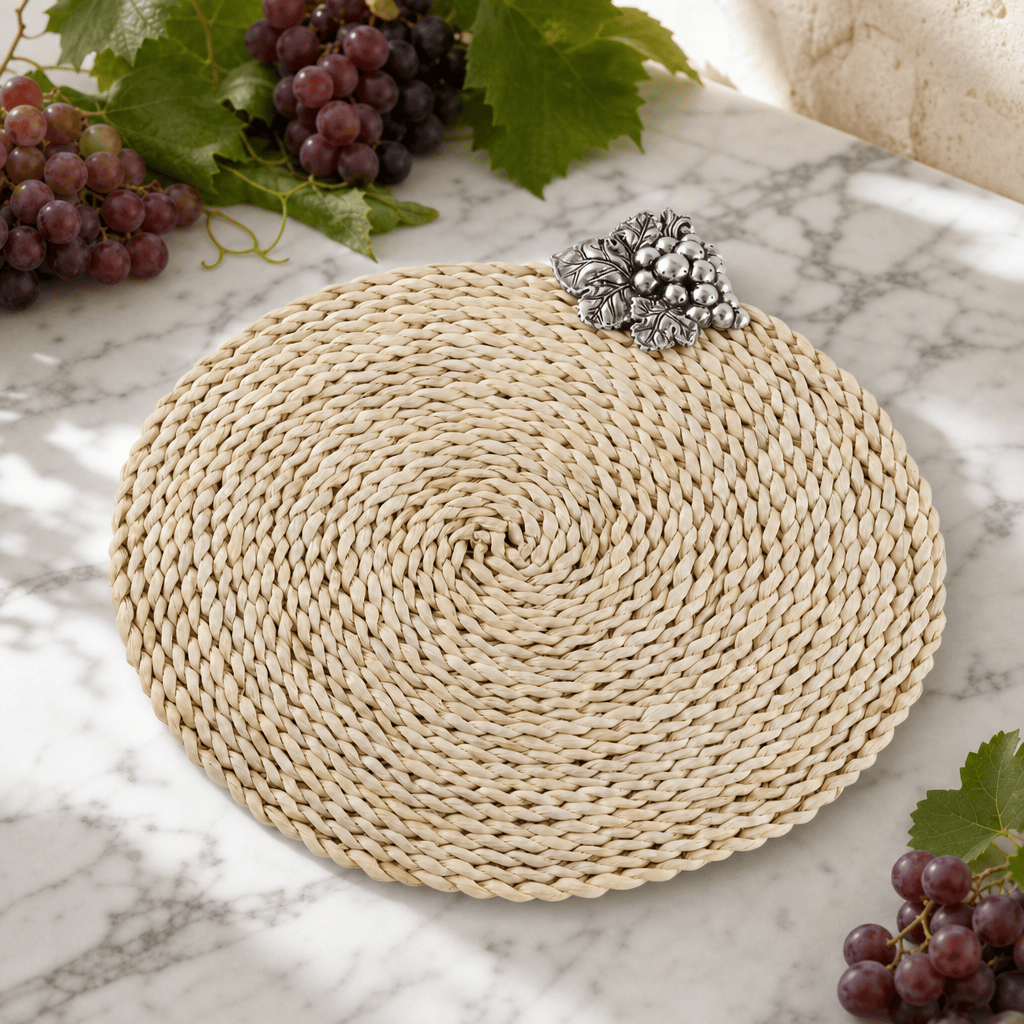 Arthur Court Grape Grape Twisted Seagrass Placemats - set of 4