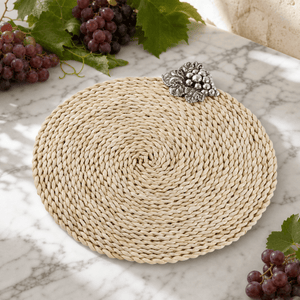 Arthur Court Grape Grape Twisted Seagrass Placemats - set of 4