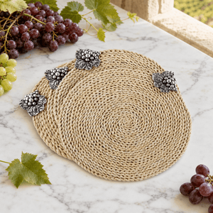 Arthur Court Grape Grape Twisted Seagrass Placemats - set of 4