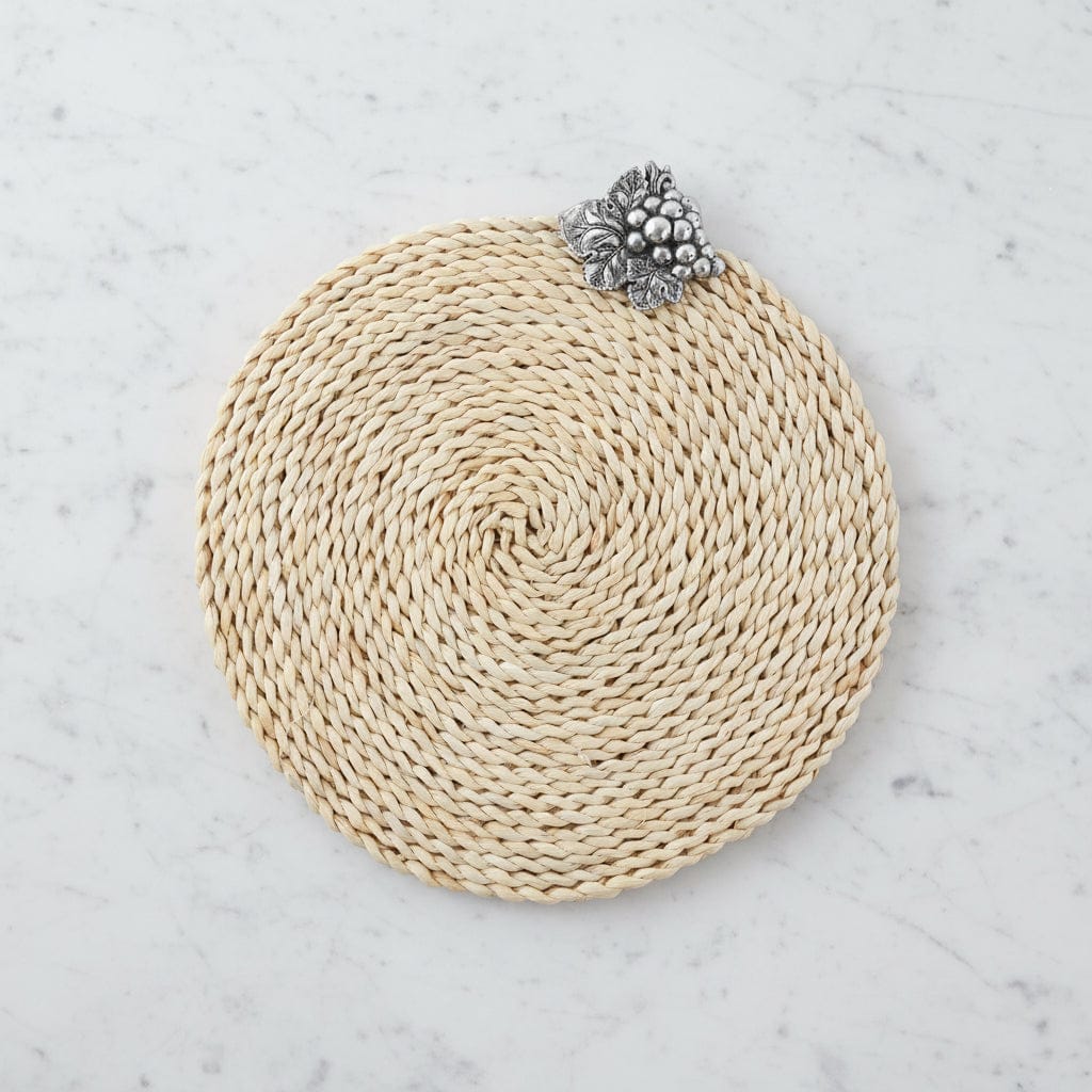 Arthur Court Grape Grape Twisted Seagrass Placemats - set of 4