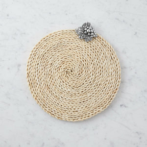 Arthur Court Grape Grape Twisted Seagrass Placemats - set of 4