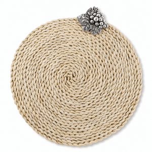 Arthur Court Grape Grape Twisted Seagrass Placemats - set of 4