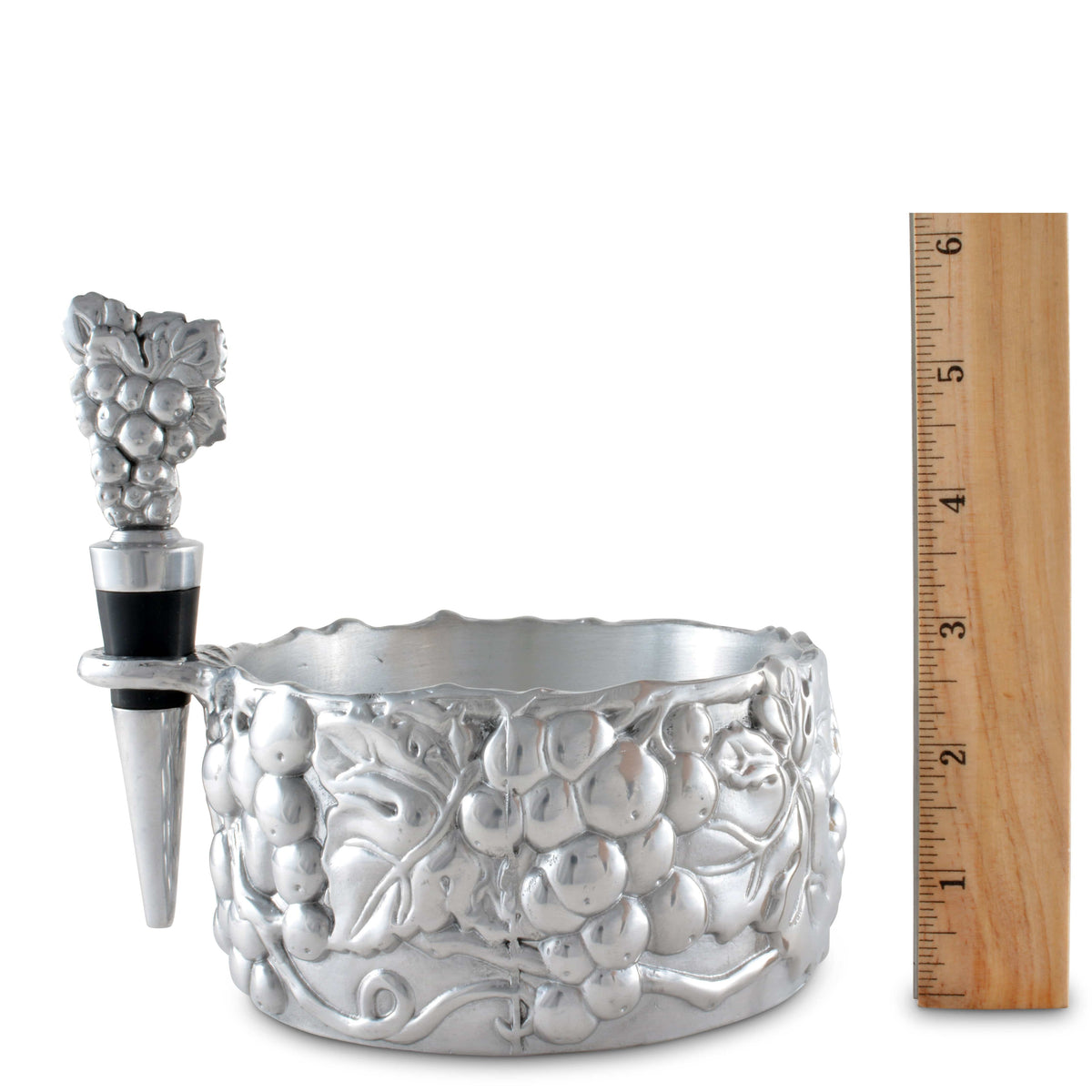 Arthur Court Grape Grape Wine Caddy and Stopper Set