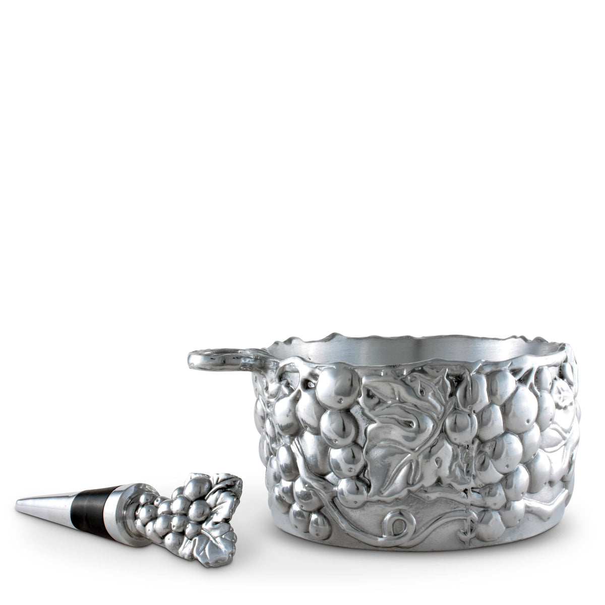 Arthur Court Grape Grape Wine Caddy and Stopper Set