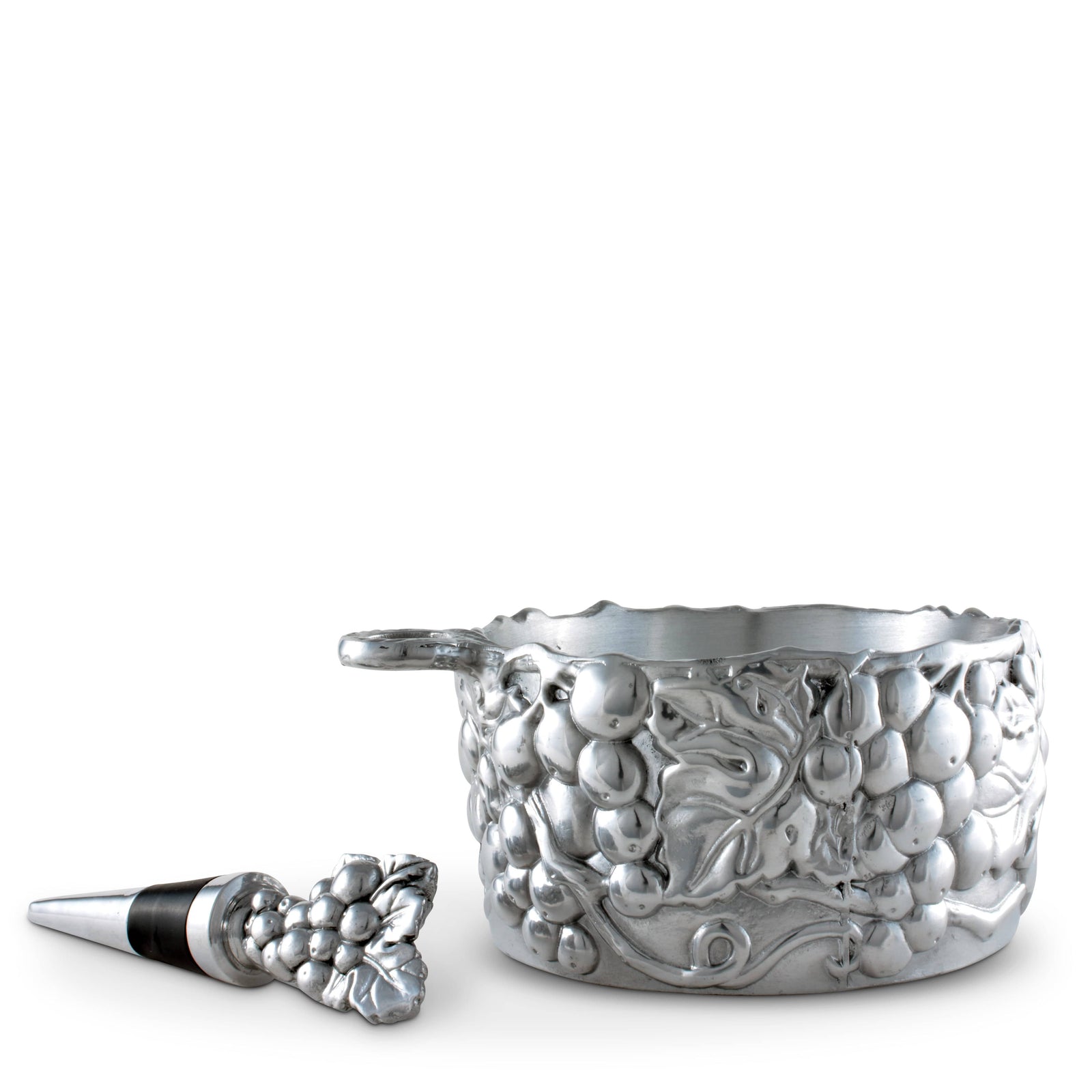 Arthur Court Grape Grape Wine Caddy and Stopper Set