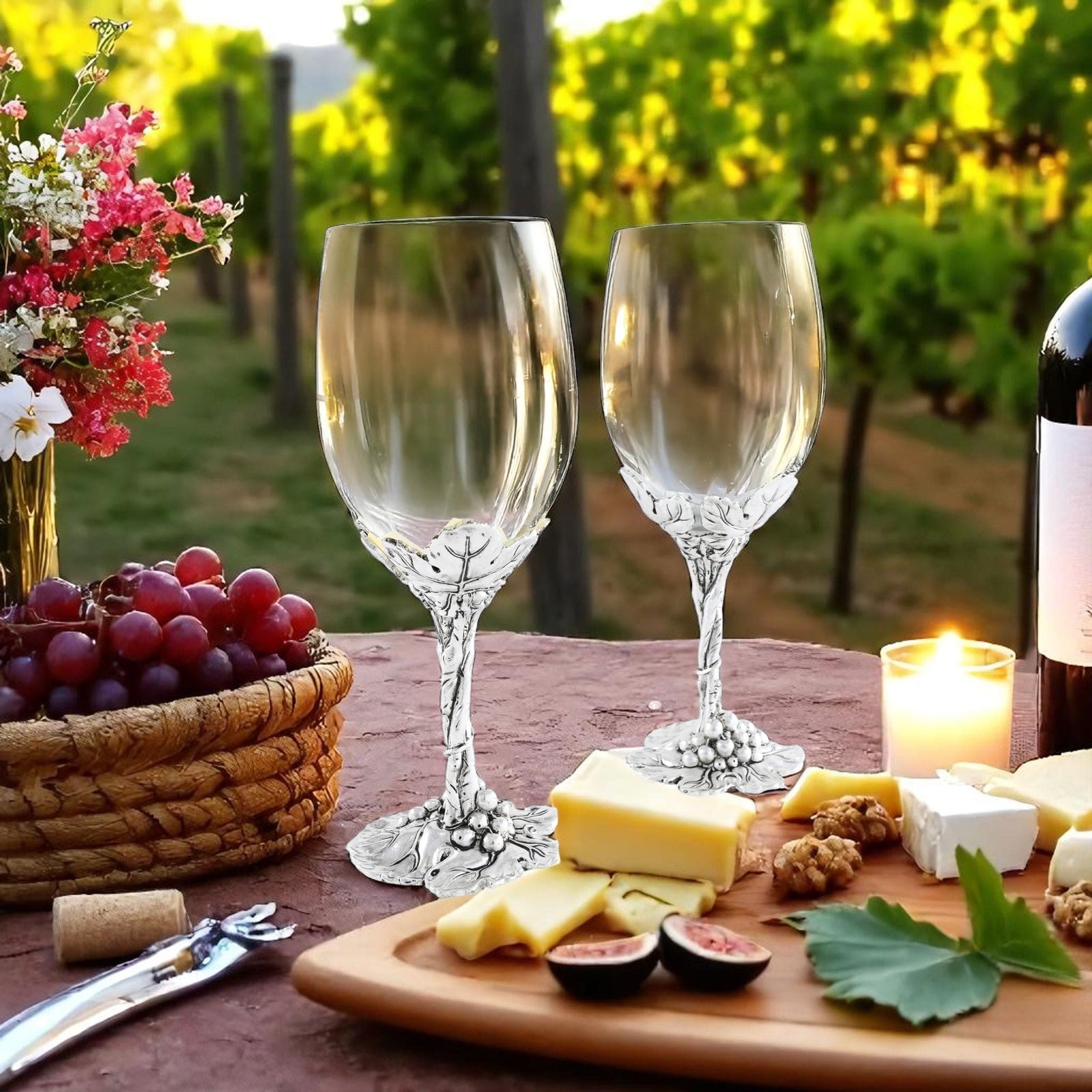 Arthur Court Grape Grape Wine Glasses