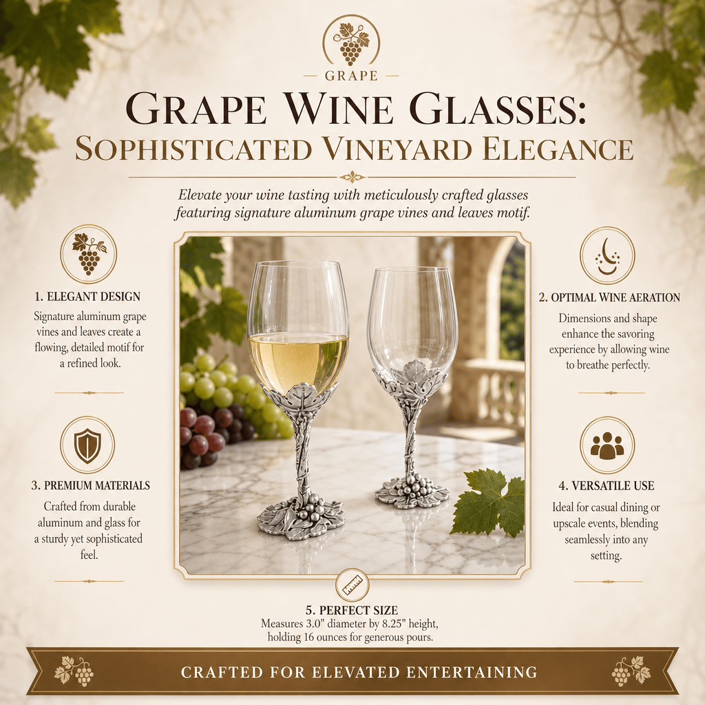 Arthur Court Grape Grape Wine Glasses