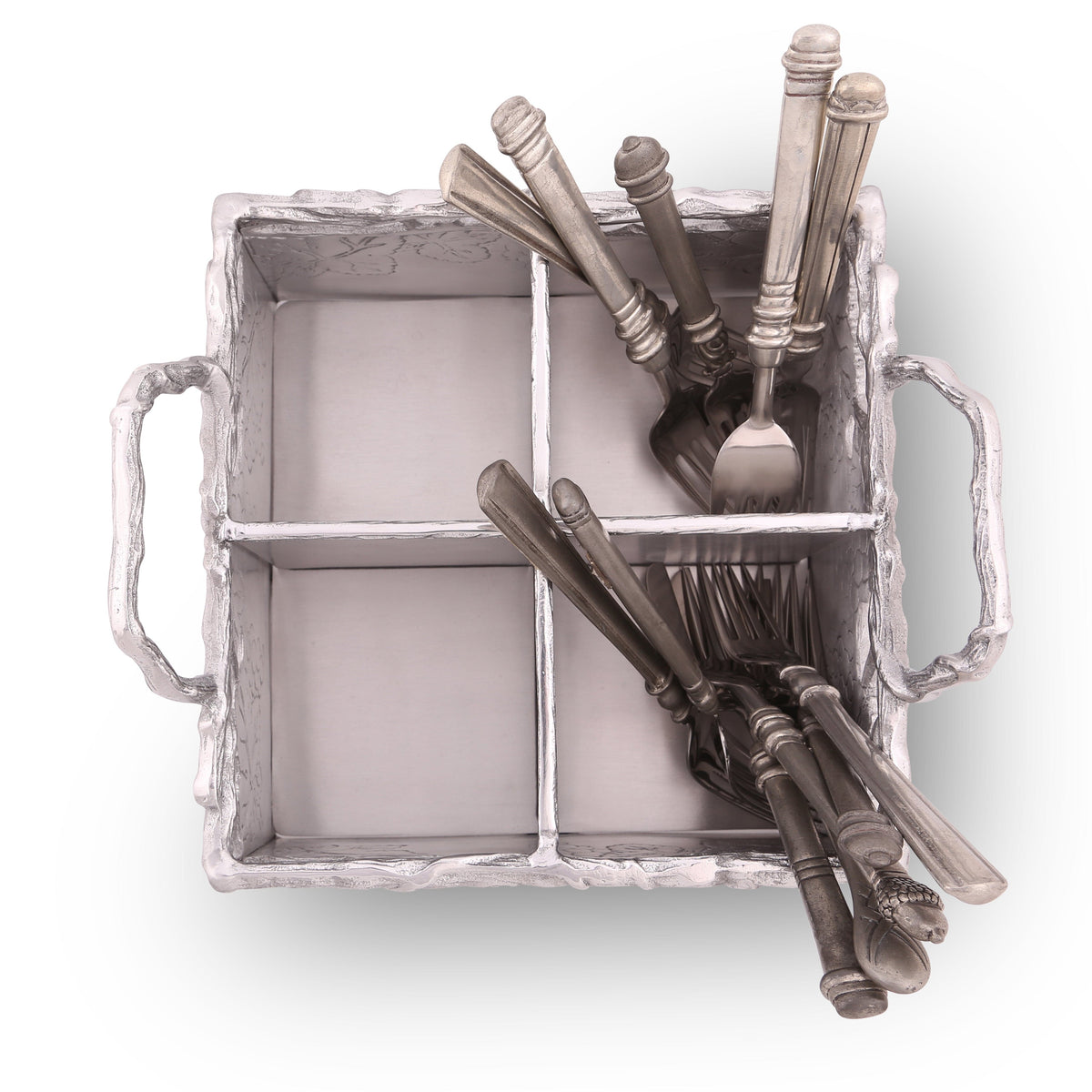 Arthur Court Grape Grapevine Flatware Caddy