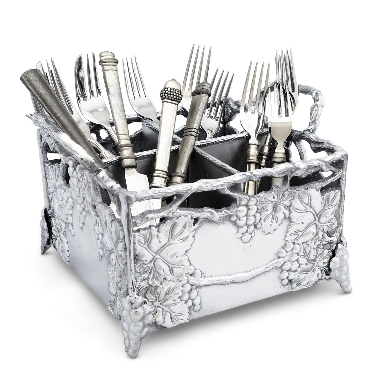 Arthur Court Grape Grapevine Flatware Caddy