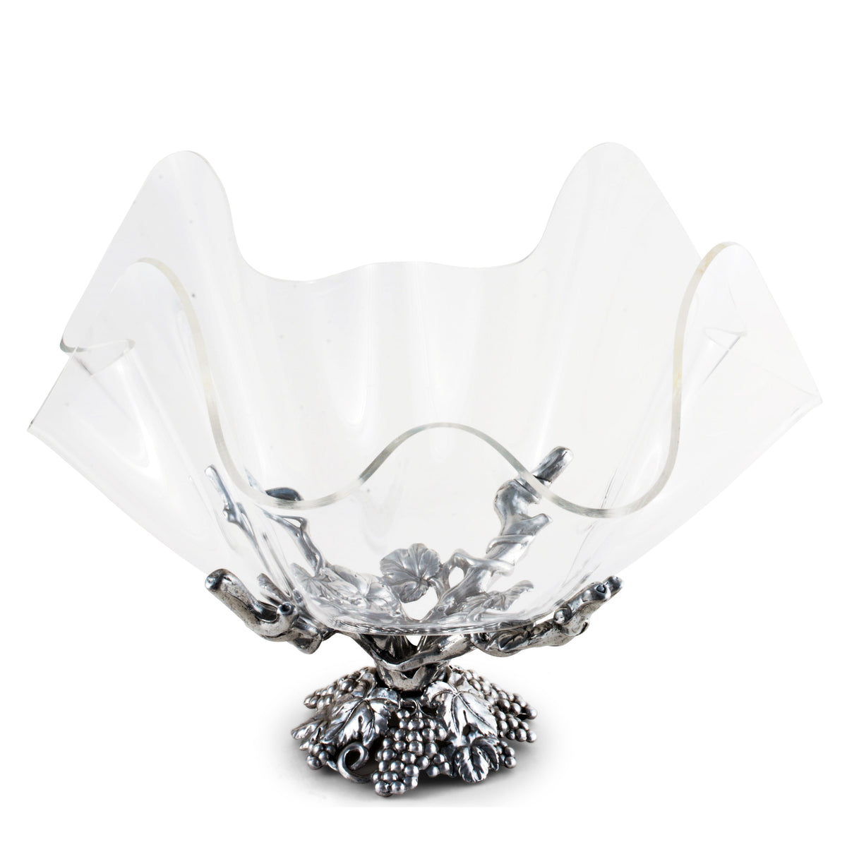 Arthur Court Grape Grapevine Stand Acrylic Bowl 14