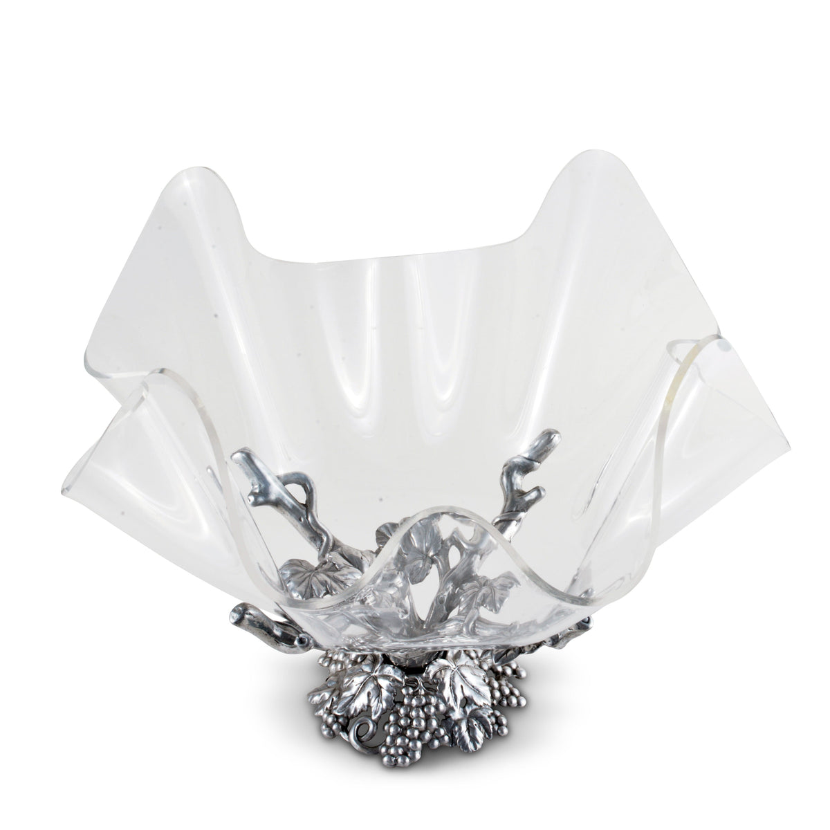 Arthur Court Grape Grapevine Stand Acrylic Bowl 14