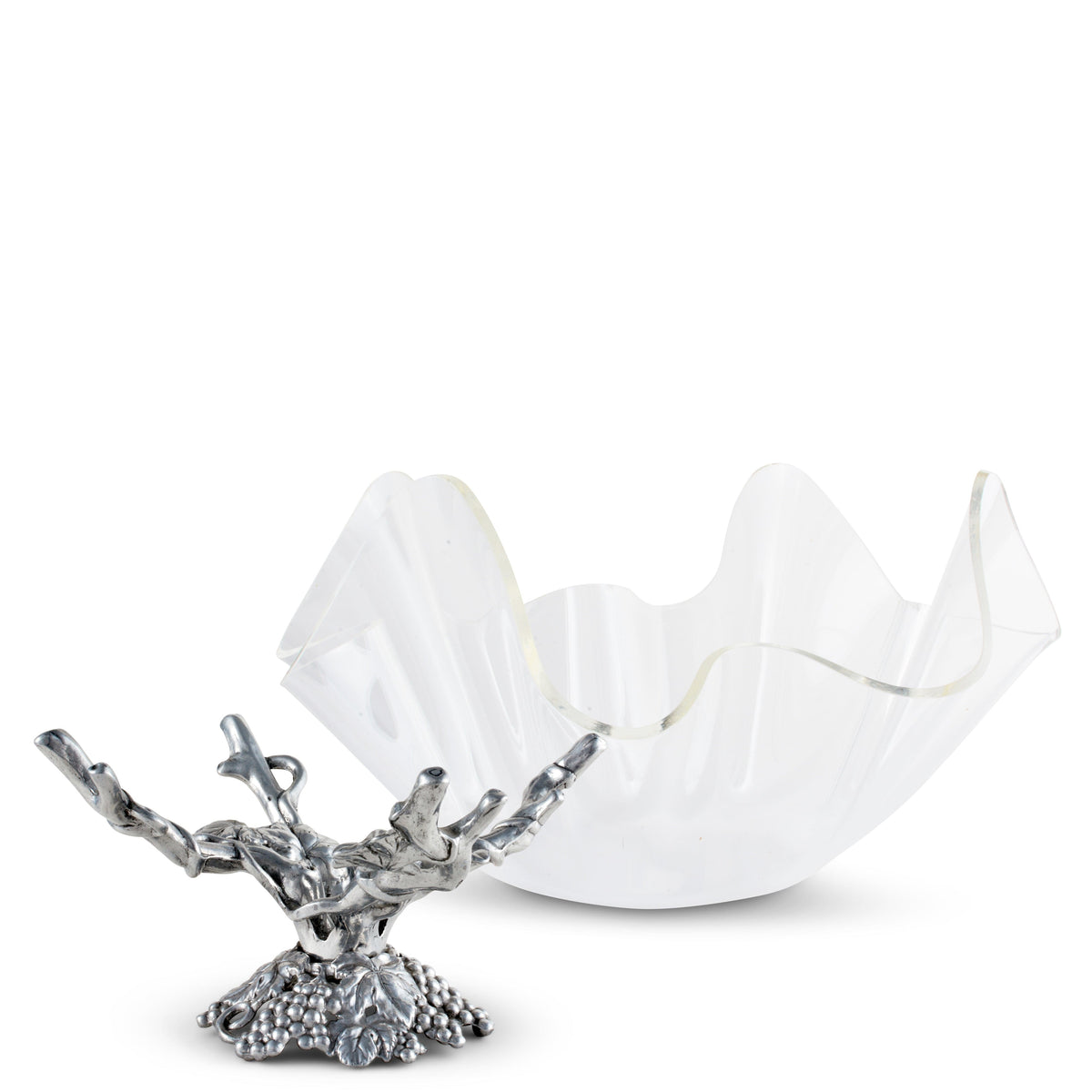 Arthur Court Grape Grapevine Stand Acrylic Bowl 14