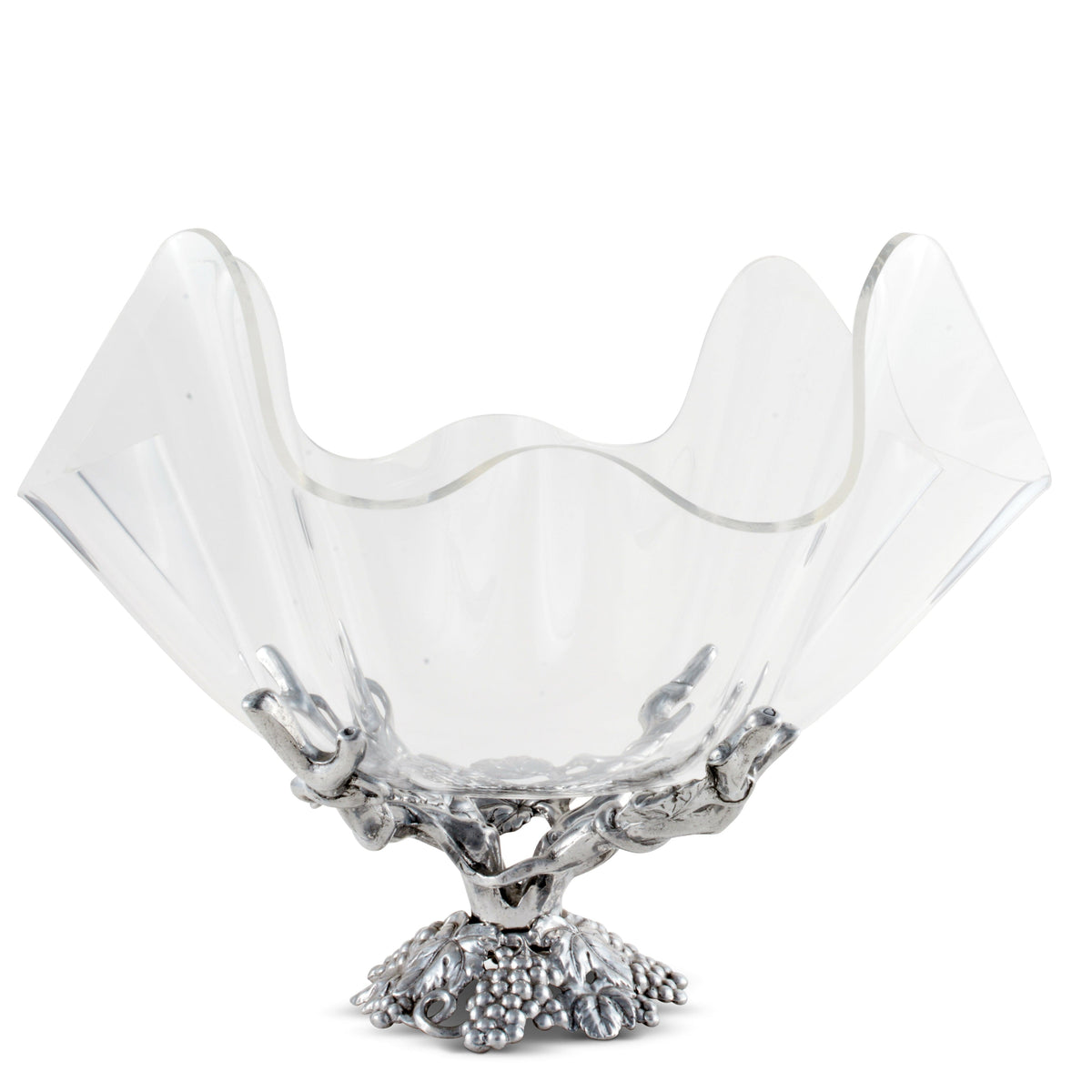 Arthur Court Grape Grapevine Stand Acrylic Bowl 14