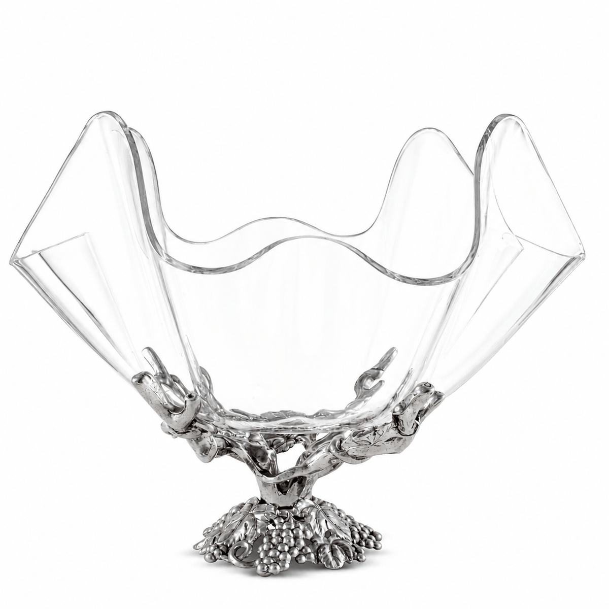 Arthur Court Grape Grapevine Stand Acrylic Bowl 14