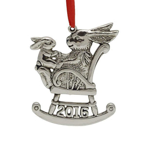 Arthur Court Holidays 2016 Bunny Rocking Chair Ornament Bunny Annual Christmas Ornament