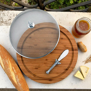 Arthur Court Magnolia Bee 3 Piece Picnic Cheese Board / Spreader