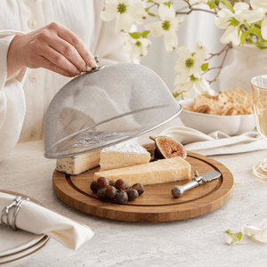 Arthur Court Magnolia Bee 3 Piece Picnic Cheese Board / Spreader