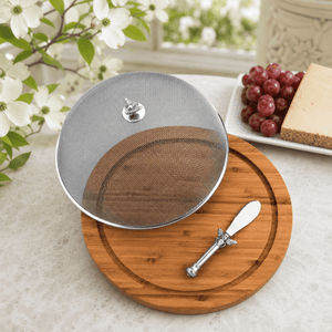 Arthur Court Magnolia Bee 3 Piece Picnic Cheese Board / Spreader