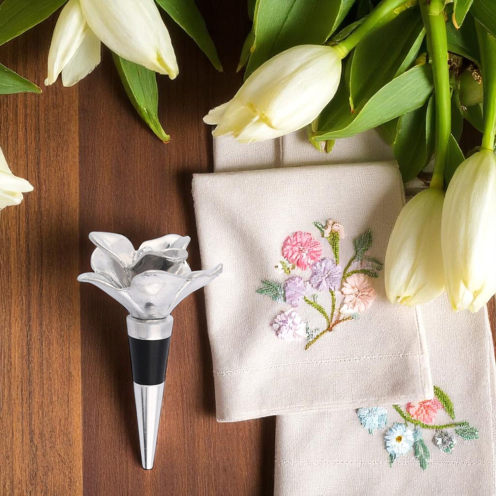 Arthur Court Magnolia Bottle Stopper - Magnolia