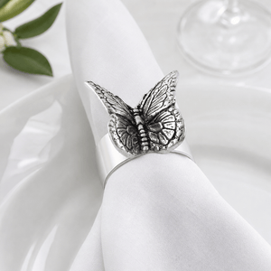 Arthur Court Magnolia Butterfly Napkin Rings - set of 4