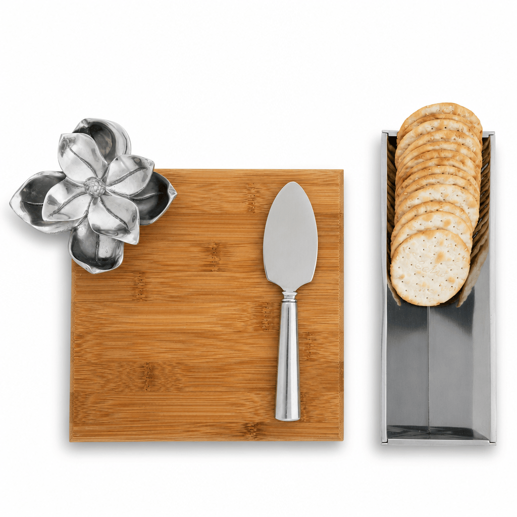 Arthur Court Magnolia Magnolia Bamboo Cheese Set