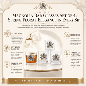 Arthur Court Magnolia Magnolia Bar Glasses Set of 4