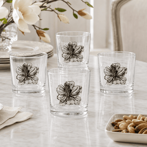 Arthur Court Magnolia Magnolia Bar Glasses Set of 4