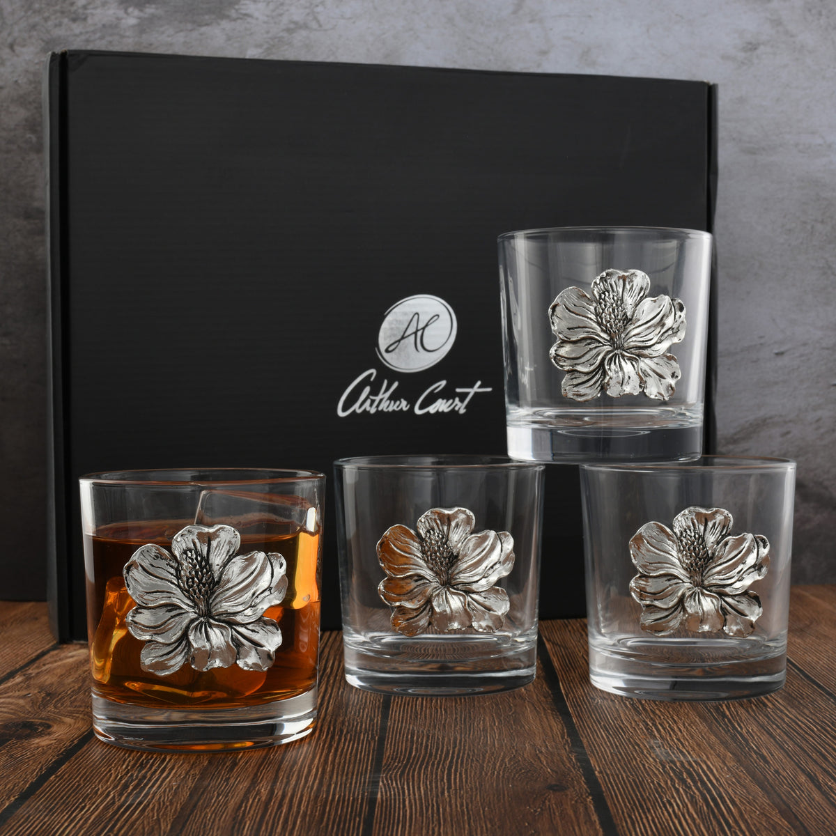 Arthur Court Magnolia Magnolia Bar Glasses Set of 4