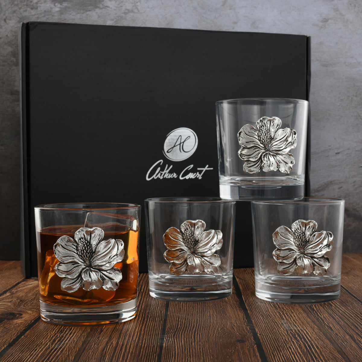 Arthur Court Magnolia Magnolia Bar Glasses Set of 4