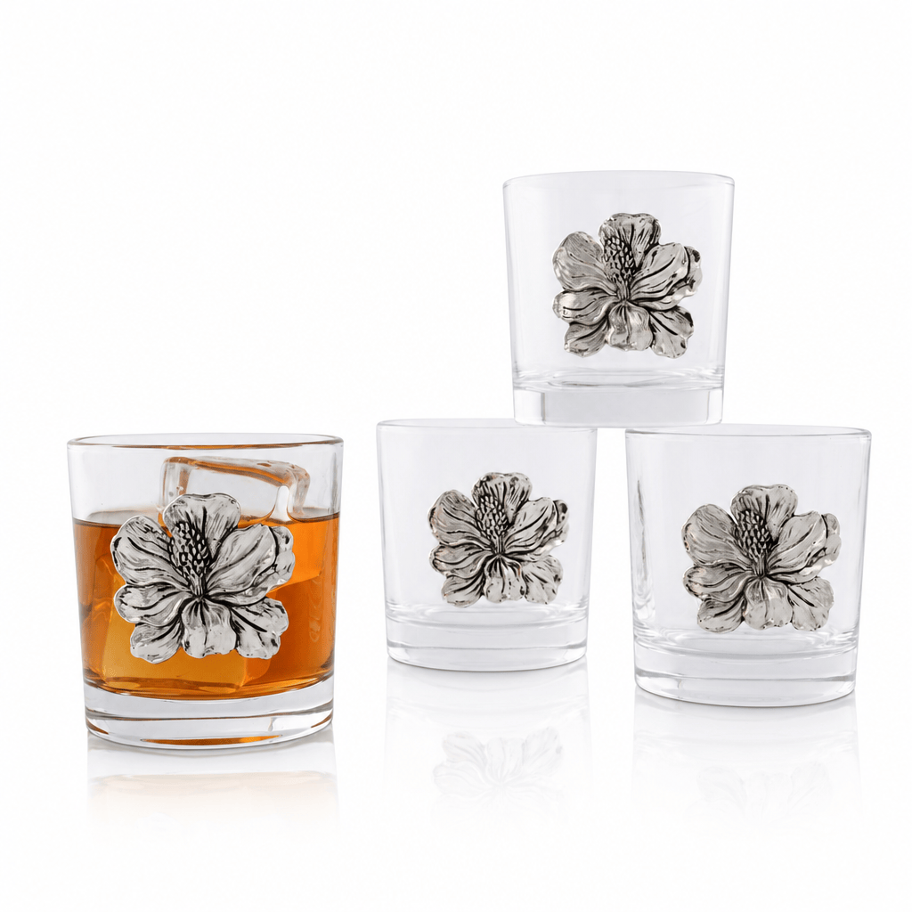 Arthur Court Magnolia Magnolia Bar Glasses Set of 4