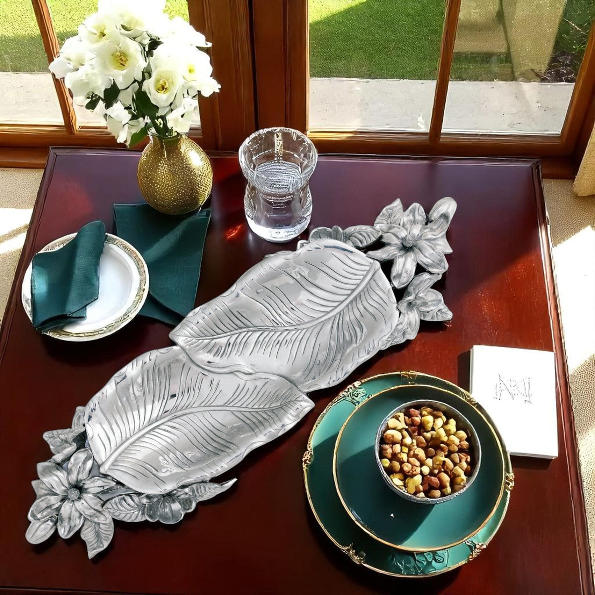 Arthur Court Magnolia Magnolia Centerpiece Tray