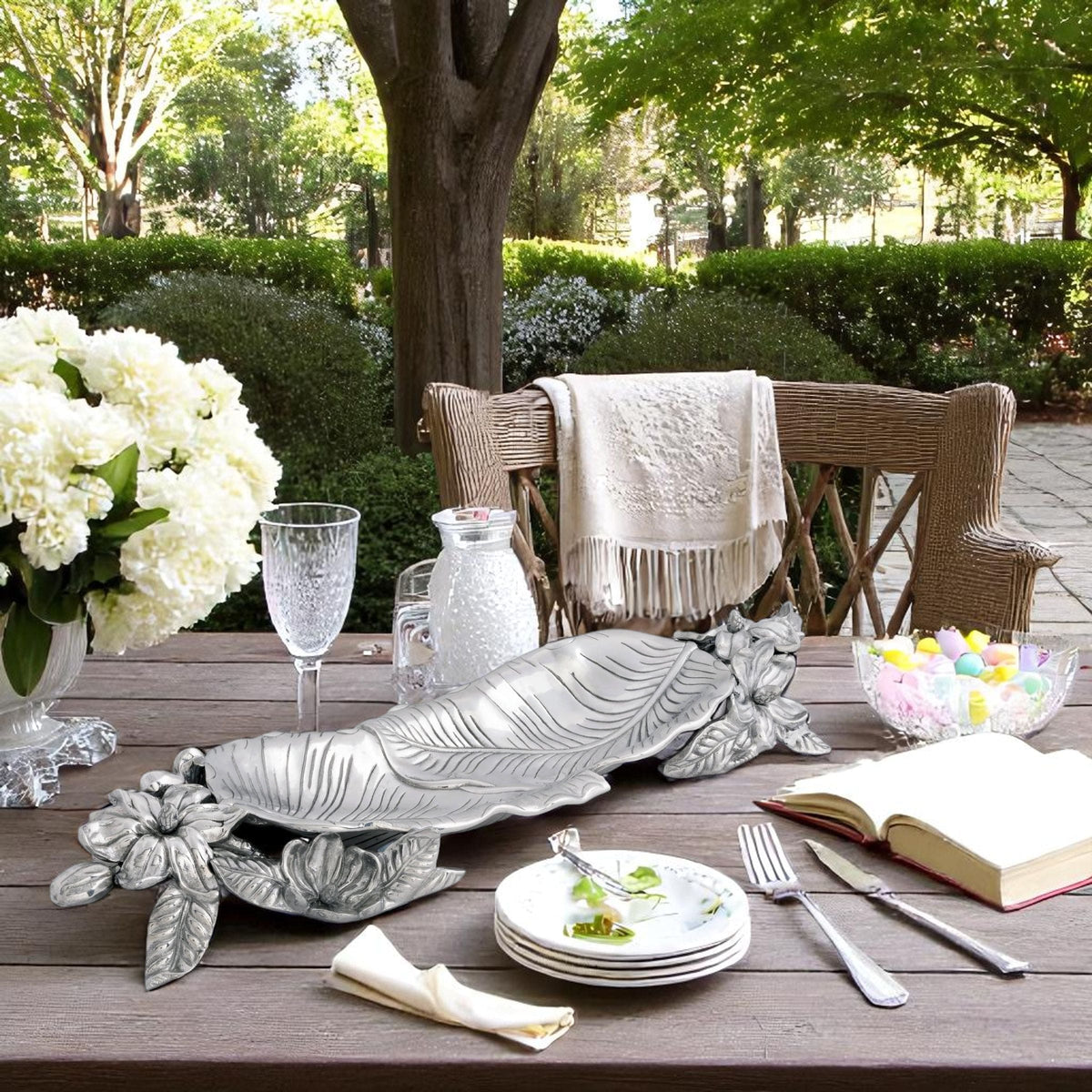 Arthur Court Magnolia Magnolia Centerpiece Tray