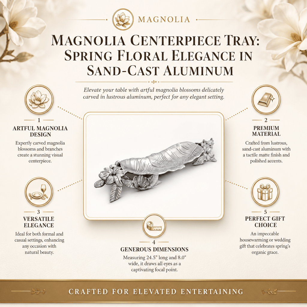 Arthur Court Magnolia Magnolia Centerpiece Tray