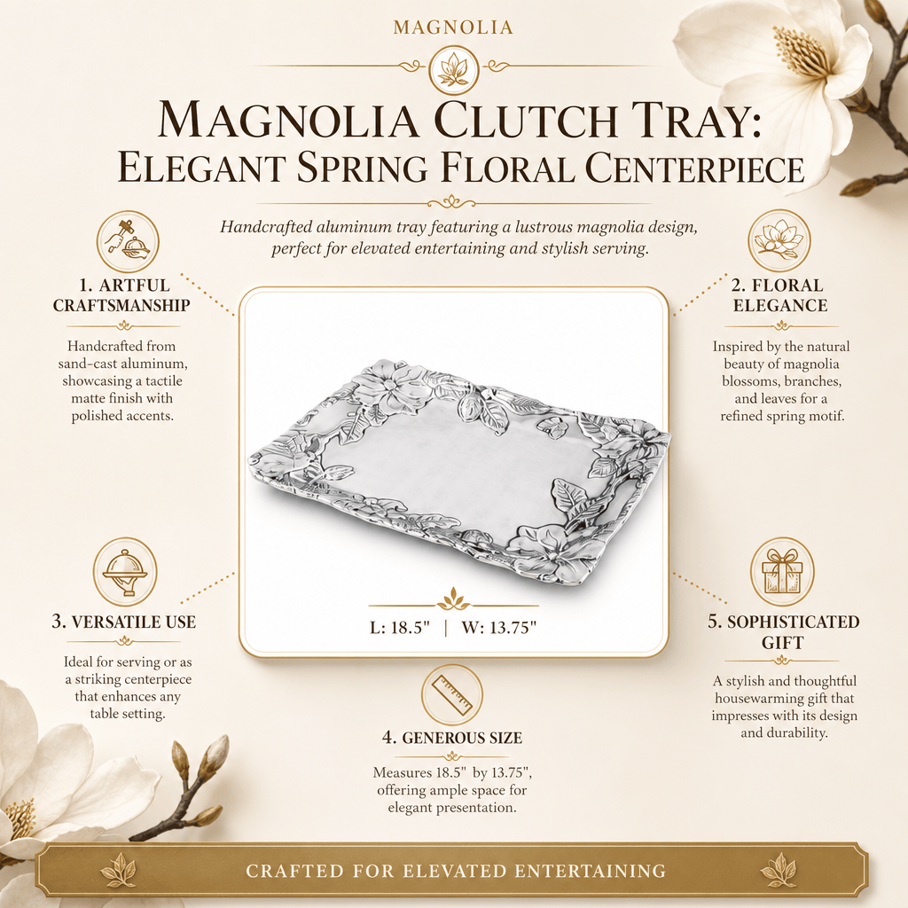 Arthur Court Magnolia Magnolia Clutch Tray