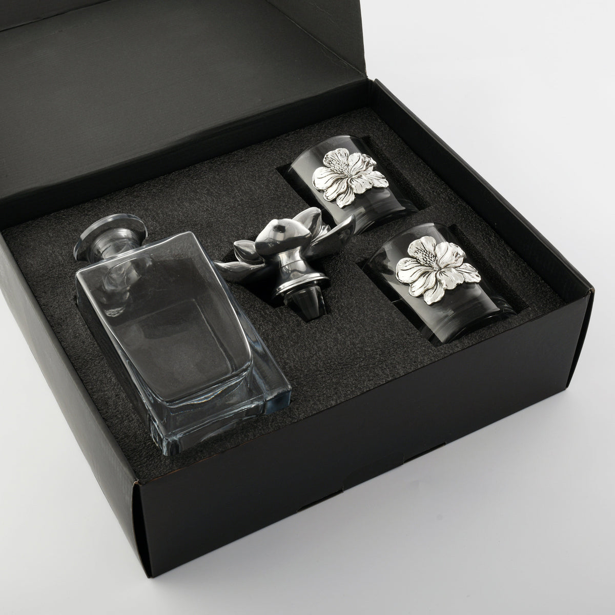 Arthur Court Magnolia Magnolia Decanter Set with Glasses