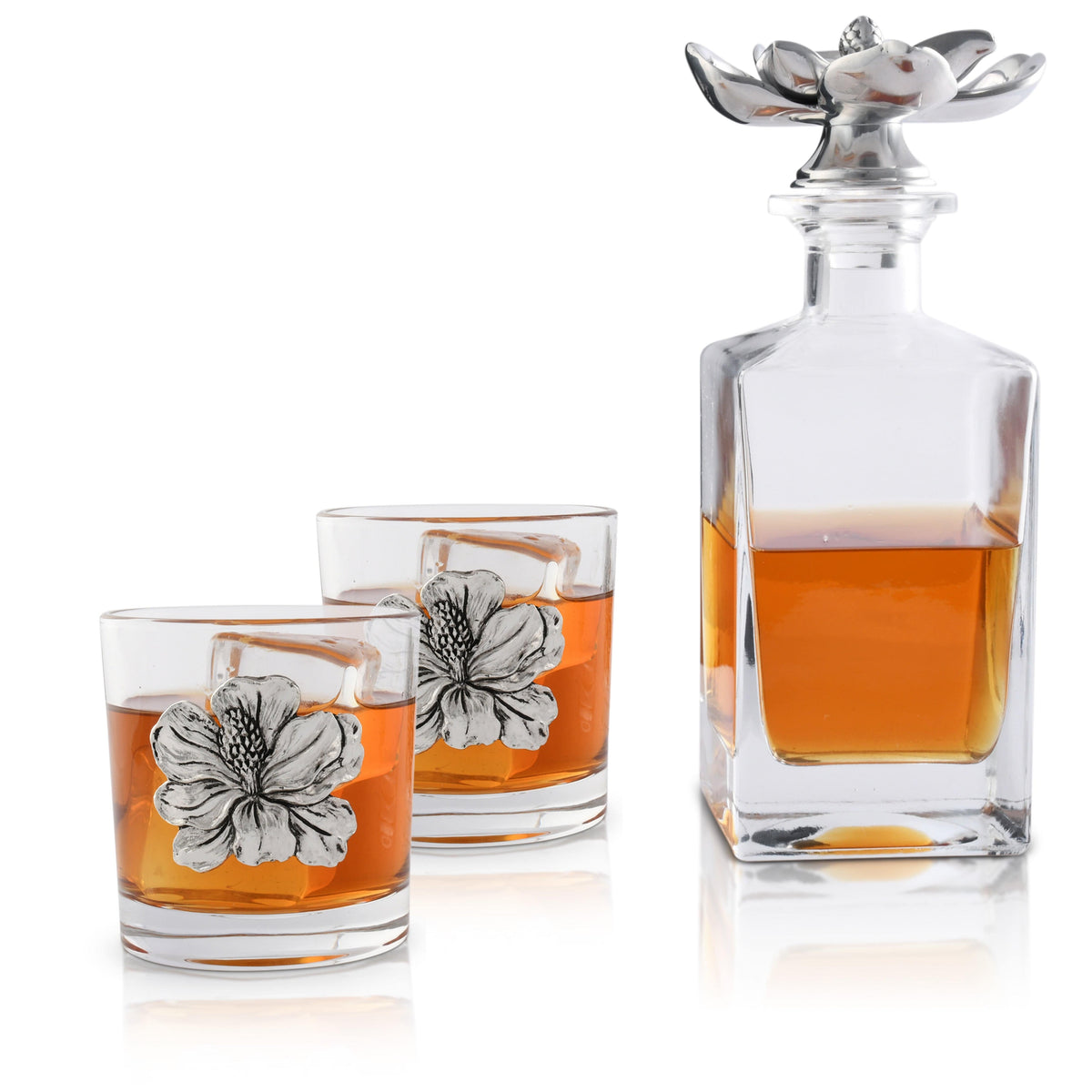 Arthur Court Magnolia Magnolia Decanter Set with Glasses