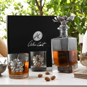 Arthur Court Magnolia Magnolia Decanter Set with Glasses