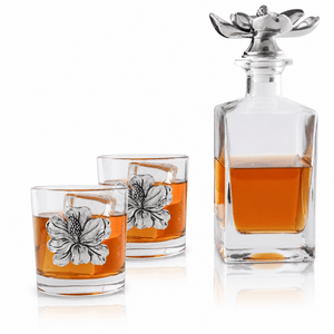 Arthur Court Magnolia Magnolia Decanter Set with Glasses