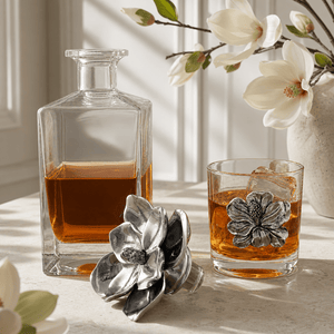 Arthur Court Magnolia Magnolia Decanter Set with Glasses