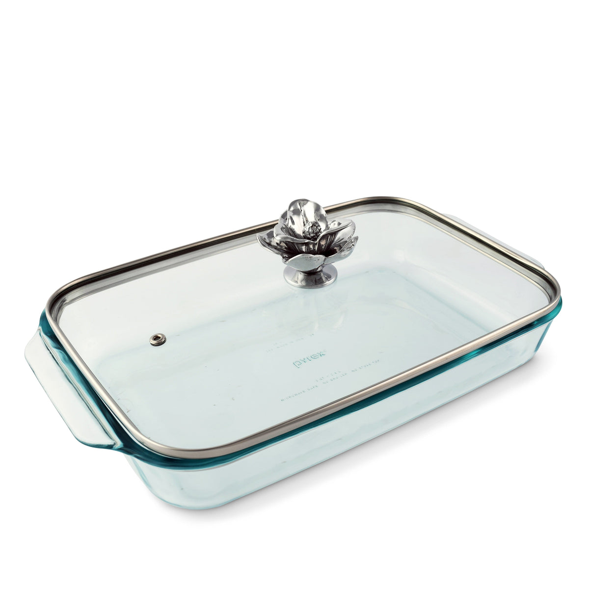 Arthur Court Magnolia Magnolia Lid with Pyrex 3 quart Baking Dish