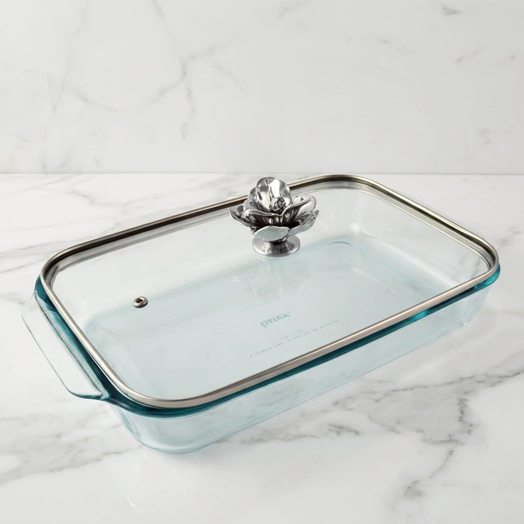 Arthur Court Magnolia Magnolia Lid with Pyrex 3 quart Baking Dish