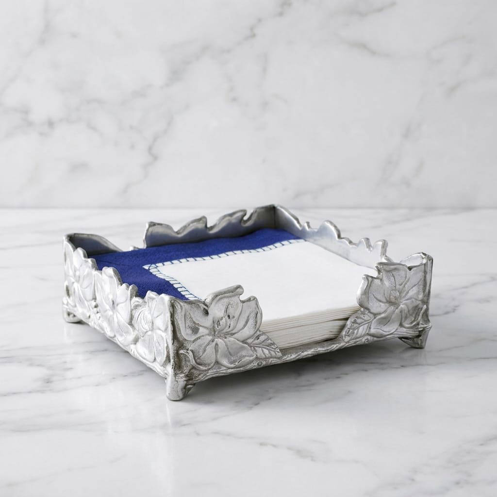 Arthur Court Magnolia Magnolia Luncheon Napkin Box