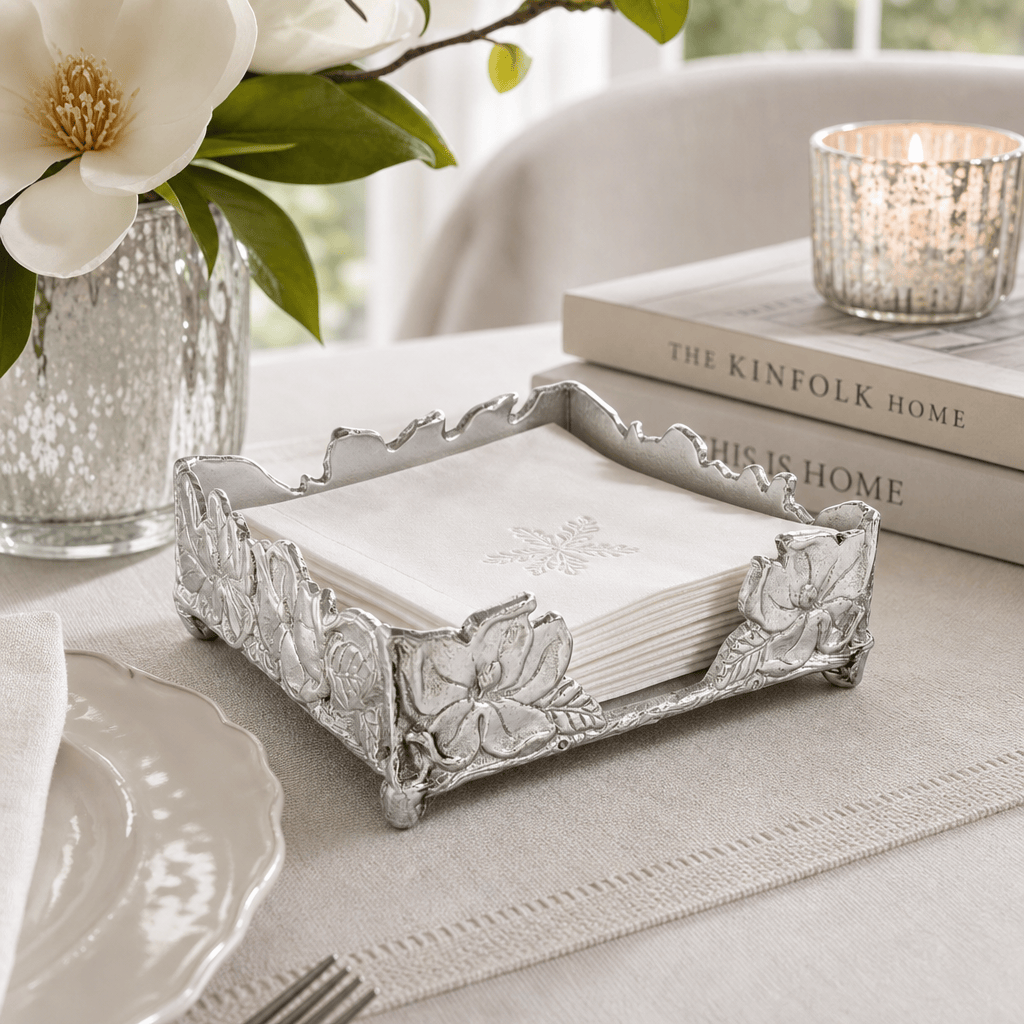 Arthur Court Magnolia Magnolia Luncheon Napkin Box