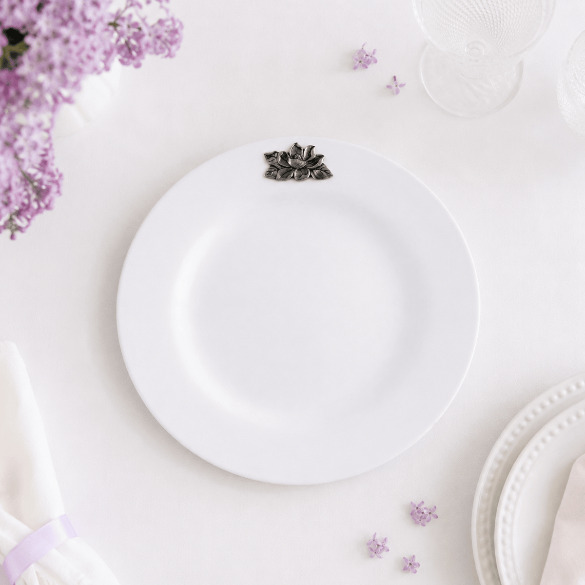Arthur Court Magnolia Magnolia Melamine Lunch Plates - Set of 4