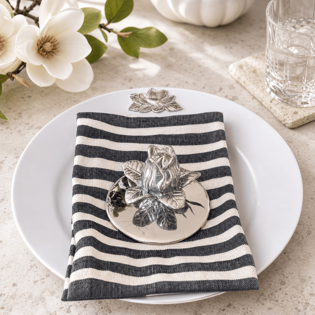 Arthur Court Magnolia Magnolia Melamine Lunch Plates - Set of 4