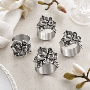Arthur Court Magnolia Magnolia Napkin Rings - set of 4