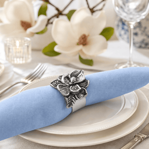 Arthur Court Magnolia Magnolia Napkin Rings - set of 4