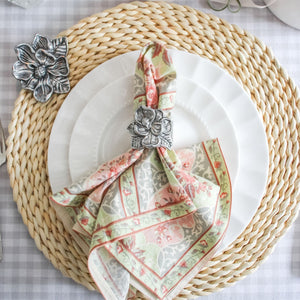 Arthur Court Magnolia Magnolia Napkin Rings - set of 4