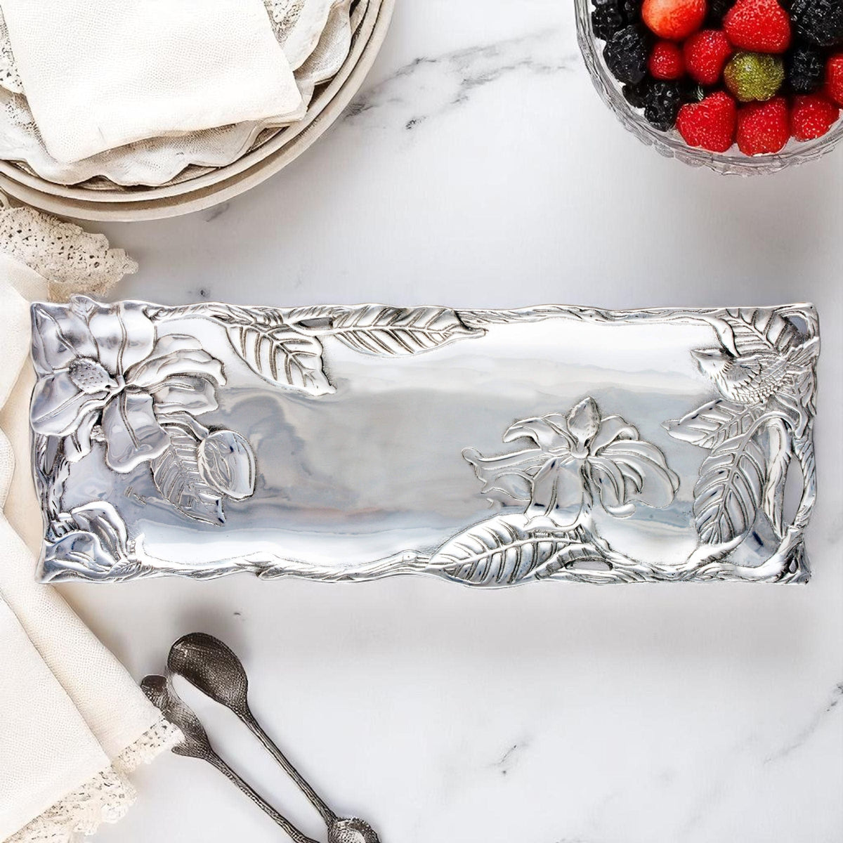 Arthur Court Magnolia Magnolia Oblong Serving Tray